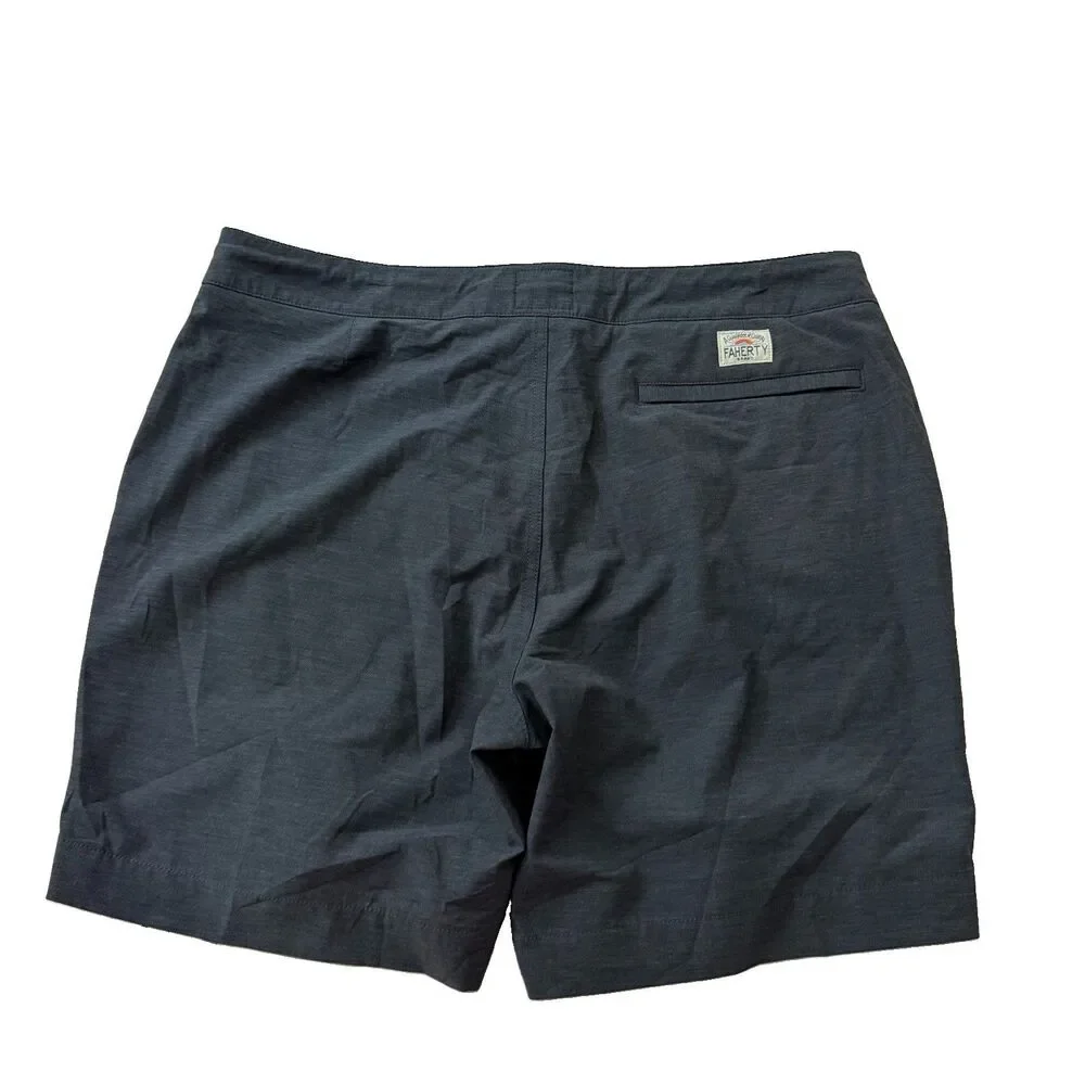 Faherty All Day Shorts Mens 35 Gray Hybrid Stretch Performance 7” Inseam MSC0003